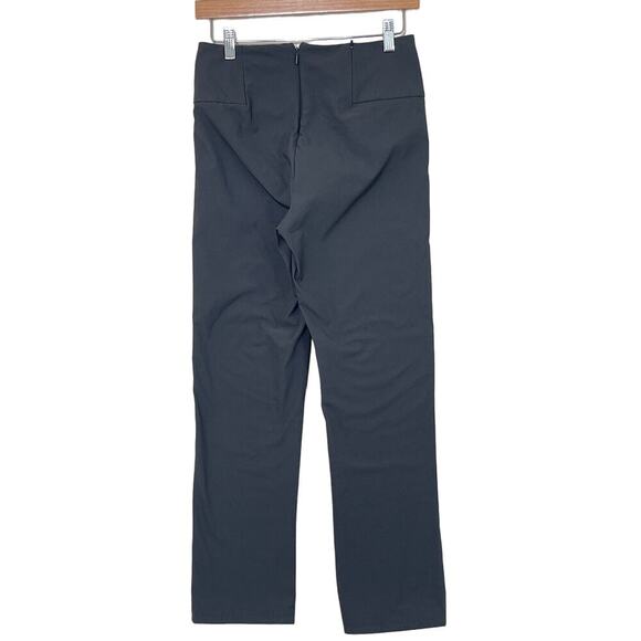 Athleta Women's Size 6 Wander Slim Green Stretch Back Zip Activewear Pants - Picture 3 of 5